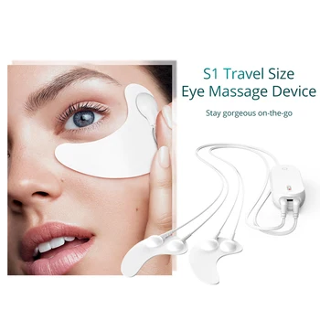Microcurrent RF Masaj Göz Maskesi Hidrojel Göz Yamalar Sıcak Masaj EMS Göz Masaj Cihazı Kırışıklıkları Azaltmak Şişlik Koyu Halkalar