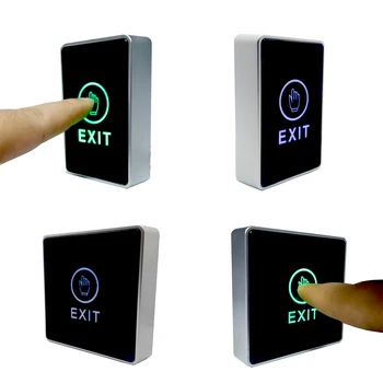 Mavi Yeşil LED Göstergesi NO NC COM Erişim Kontrol Sistemi Kapı Kilidi Açma Anahtarı Dokunmatik Çıkış Düğmesi