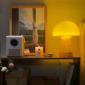 Iskandinav ıns mantar Masa Lambası Oturma Odası Kanepe Yatak Odası Başucu Çalışması Mantar Masa Lambası LED Vitray Masa Lambası Art Deco