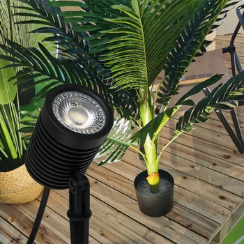 Plastik modern siyah SMD çim spot ucuz toptan yüksek parlaklık IP65 mini bahçe spot ışık IP65 5W