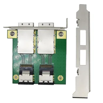 2-port MİNİ SAS adaptör kartı SFF-8087 to SFF-8088 dahili harici adaptör kartı Harici HD PCI SAS Kartı adaptör panosu