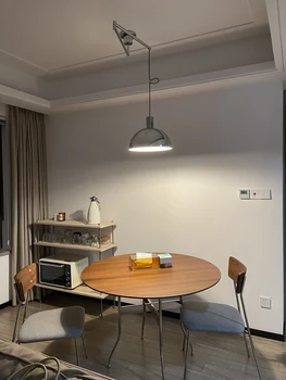 Yemek odası lamba hareketli uzun kutuplu tek kafa avize ortaçağ Bauhaus mutfak masa lambası tasarımcı yatak odası çalışma lambası