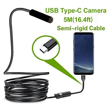 Tip-c Android USB Endoskop Kamera 7.0 mm Sert Kablo PC Android Telefon Endoskop Boru Tipi C Endoskop Muayene Mini Kamera