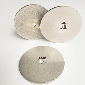 Çift taraflı Elmas Disk 45-1000 Grit Tahıl Lapidary ID 10mm 100mm elmas taşlama diski Tekerlek Döner Döner Aşındırıcı Aletler