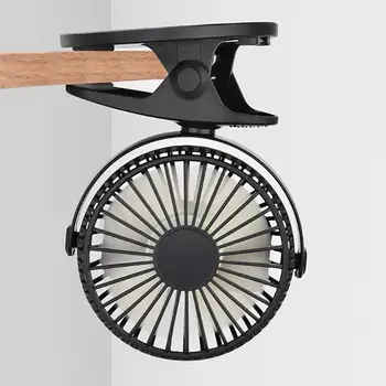 USB Fan Klip Soğutma Şarj Edilebilir Klip Masaüstü Masa Fanı Taşınabilir Mini Kelepçe Fan 360 Derece Dönen Ventilatör Hava Soğutucu Fan