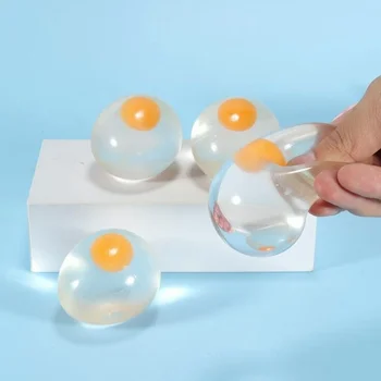Yumurta için yumuşak Kauçuk Yenilik Anti Stres Topu Yumuşak Büyük Sıvı Eğlenceli Sıkma Uyarısı Yumurta Havalandırma Topu Oyuncak Komik Çocuklar Hediye