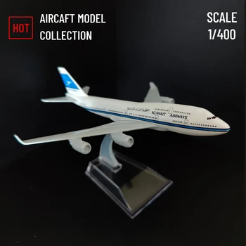 Ölçek 1: 400 Metal Uçak Modeli, Kuveyt Havayolları B747 Uçuş Çoğaltma Uçak Diecast Havacılık Minyatür Sanat Hediye Oyuncak