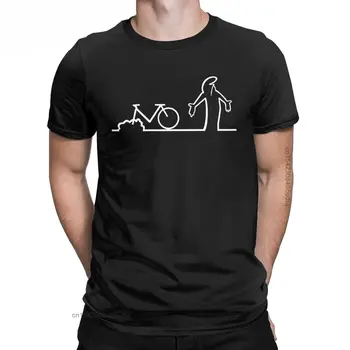 Erkek tişört La Linea Bisiklet İnanılmaz Pamuk Tees Boy Grafik T Shirt Vintage Yetişkin Baskı grafikli tişört Erkekler için