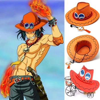 Anime D Ace kovboy şapkaları Erkekler Kadınlar Seyahat Kap Kafatası oyuncaklar Kostüm Cadılar Bayramı Şapka Damla Nakliye