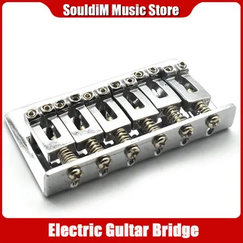 73mm Metal Sabit Hardtail Köprü 6 Eyer Gitar Köprüsü Üst Yük Krom Elektro Gitar Aksesuarı