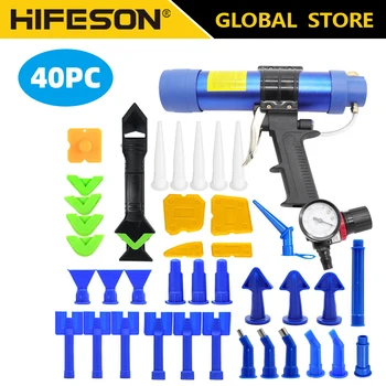 HIFESON 310 ml Mastik cam tutkalı püskürtme tabancası Ayarlanabilir Hava Kauçuk Tabanca pnömatik tabanca yapıştırıcı Mastik Püskürtülebilir derz dolgu tabancası Setleri