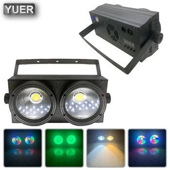 2 Gözler 2x100w LED COB RGB Diyafram DMX Sahne Etkisi kör edici ışık DJ 200W Seyirci ışıkları DJ KTV Disko Sahne Aydınlatma