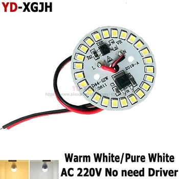 AC 220 v 12 W 44mm led pcb entegre IC sürücü ampul ışık, sıcak beyaz / beyaz sürücüsüz alüminyum plaka levha, ücretsiz gemi