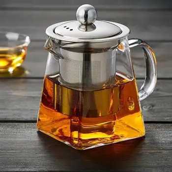 ROSENICE Paslanmaz Çelik Demlik Filtre Temizle ısıya dayanıklı Cam demlik Çin Çayı için