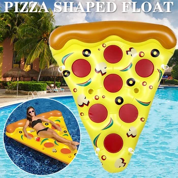 Şişme Pizza 180 cm Dilim Havuzu Yüzen yüzme simidi Yüzen Satır Çocuk Yetişkinler İçin arkadaşlar su oyuncakları Yatak Deniz Parçası