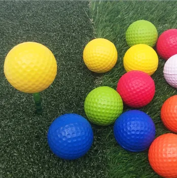 24 Adet Golf Topları Açık Kapalı Elastik Uygulama Topu Köpük Yumuşak Top PU Sünger Topu Elastik Golf Ürünleri