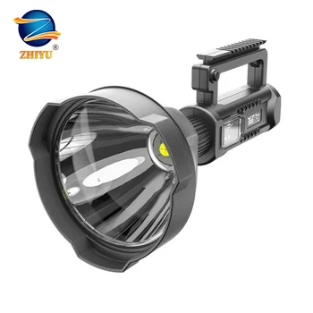 Güçlü LED el feneri Taşınabilir XHP70 Torch USB Şarj Edilebilir Projektör Su Geçirmez Spot Tabanı ile balıkçı ışığı Fener