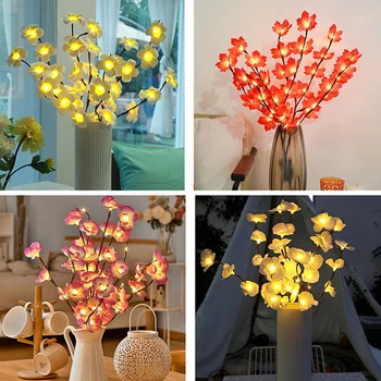 20 LED şube ışık pil kumandalı ışıklı şube vazo dolgu söğüt ağacı yapay Küçük dal ışıkları diy ev dekoru