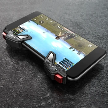 1 Çift S8 Mobil Oyun Kontrolörleri Gamepad Çekim Metal Düğme Fiziksel Yardımcı Aracı Tetik Kolu Joystick PUBG için, ROS
