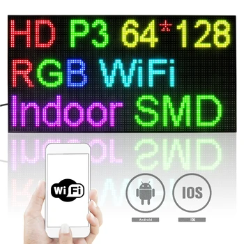 P3MM 39 CM Led reklam ekranı Kurulu RGB WiFi Programlanabilir Dinamik Mesaj Taşınabilir SMD Led ekran paneli Kurulu