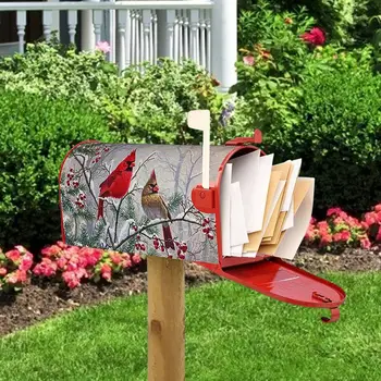 1 ADET Posta Kutusu Kapağı Bahçe Çiçekleri Kuşlar Posta Kutusu Kapağı Manyetik Wrap Su Geçirmez Güneş Koruma Sonrası mektup kutusu Kutusu Bahçe Dekor