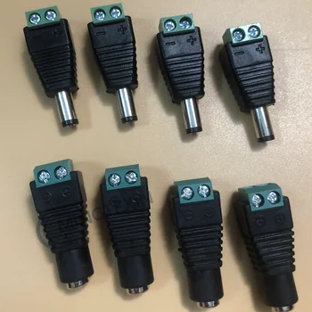 DC Konektörü 5.5 mm x 2.1 mm jak soketi Erkek ve Dişi LED CCTV için adaptör Güç Dönüştürme LED Şerit ışık Bağlantısı
