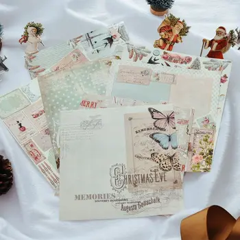 KSCRAFT 8 Levhalar Merry Christmas Scrapbooking Pedleri Kağıt Origami Sanatı Arka Plan Kağıt Kart Yapımı DIY koleksiyon defteri kağıdı Zanaat