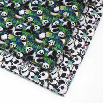 45X145cm hayvan panda Baskı Polyester kumaş pamuk DIY bez Malzeme F1686 el Yapımı 