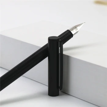 Ince Kalemlik Kız Tarzı Siyah dolma kalem Öğrenci yazma iş ofis kalemi EF ince ucu 0.38 mm