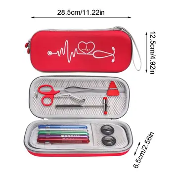 Sert EVA Taşınabilir Stetoskop Taşıma saklama kutusu Kabuk Örgü Cepler 3M Littmann III Stetoskop Tıbbi Çanta