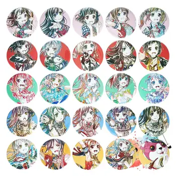 Bang Rüyası! Anime Poppin ' Parti Afterglow Pastel Paletleri Roselia Merhaba Mutlu Dünya! Oyun Rozeti Metal Kış Rozeti Broş Pins