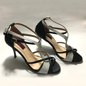 Kadınlar için seksi Latin dans ayakkabıları balo salonu salsa ayakkabı tango ayakkabı ve düğün ayakkabı 6252BSG nakliye ücretsiz yüksek topuk düşük topuk
