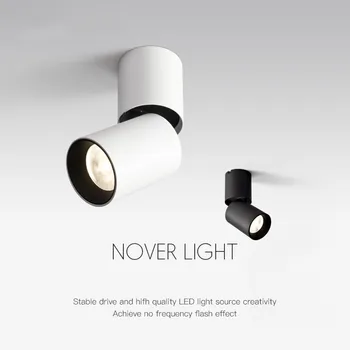 Yüzeye monte Led Downlight 7W 12W Kısılabilir tavan lambası 360 Derece Dönebilen Spot ışık Oturma Odası İçin Mağaza Spot ışık