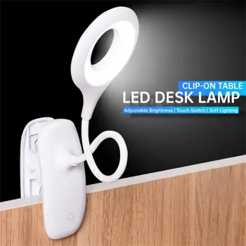 Taşınabilir masa lambaları Dokunmatik Klip çalışma lambası Esnek Gooseneck Masa Masaüstü Okuma gece Lambası USB Şarj Edilebilir iç mekan aydınlatması