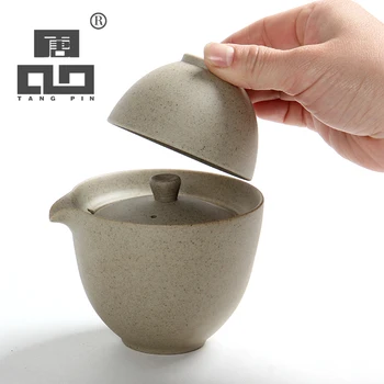 TANGPIN kahve ve çay takımları seramik demlik ısıtıcılar gaiwan çay bardağı için puer taşınabilir seyahat çay seti
