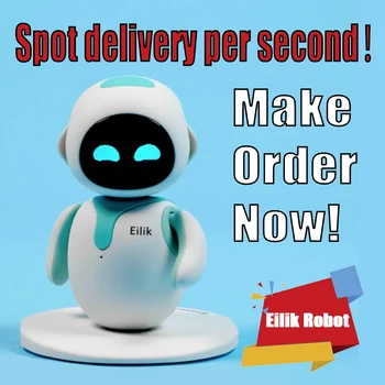Stok hemen deliveryfor Eilik Emo Robot Oyuncak Sevimli Akıllı bir yol Arkadaşı Evcil hayvan Robot 