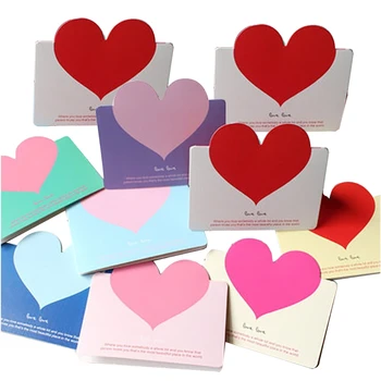 10 adet sevgililer Günü Aşk Kartları Zarflar ile Kalp Sevgililer Not Kartı K0AA
