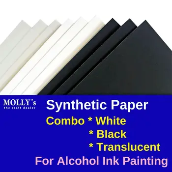 Alkol Mürekkep Kağıt Combo Set A4 Premium Değer Paketi Sentetik Kağıt Alkol Mürekkep Boyama Çizim Sanat DIY El Sanatları