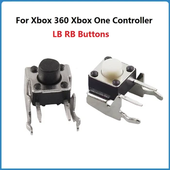 10 adet / grup Xbox 360 Xbox One Denetleyicisi İçin Rb Lb Düğmeler Yedek Onarım Parçaları LB RB Anahtarı Tampon Joystick Düğmesi Beyaz / Siyah