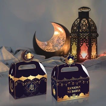 4 ADET EİD Mubarak Kek Kutusu Hediye Paketleme Ramazan Dekorasyon Ev İslam Müslüman Parti Malzemeleri Ramazan Kareem Eid Al Adha
