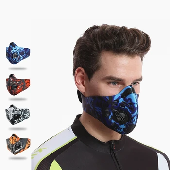 PM2. 5 Bisiklet Yüz Maskesi Nefes Spor Yüz Maskesi Koruma Anti-sis Anti-sıçrama Toz Maskesi Filtresi Gaz Maskesi Maskesi