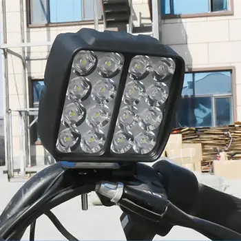 Elektrikli Bisiklet Far Yardımcı Far 16/24 LED Lambalar 12V-100V Motosiklet Dış Spot Süper Parlak Takma