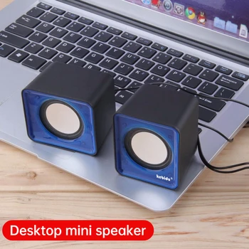 2 Adet / takım Mini Bilgisayar Hoparlör USB Kablolu Hoparlörler Evrensel Stereo Ses Surround Hoparlör Bilgisayar Laptop Notebook İçin