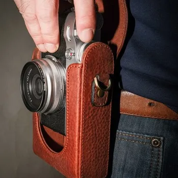 Hakiki deri ınek derisi dijital kamera çantası Çantası kutusu Kapağı Fujifilm XM1 XA2 XA3 XA5 XA7 XA10 XA20 XE1 XE2 XE3 XE4 Kameralar