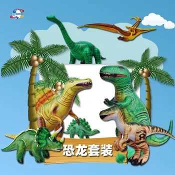 Büyük Pvc Şişme Dinozor oyuncak seti Tyrannosaurus Ejderha Xun Raptors Triceratops Düğün Doğum Günü Partisi Dekoratif Bebek Hediye