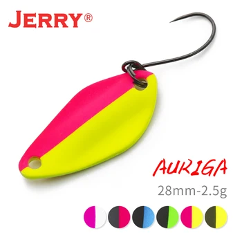 Jerry auriga mikro geniş balıkçılık kaşık alabalık lures UV renkler parlayan ultralight olta takımı pırıltılar baubles toptan