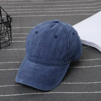 Beyzbol şapkası erkek Kavisli Kenarlı Doruğa Kap kadın Yıkanmış Denim Doruğa Kap Baskı Gelgit Şapka Güneşlik Şapka