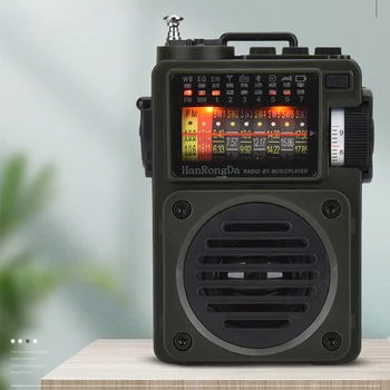 Taşınabilir Radyo Müzik Çalar Kodlama Kasnak Tuning Tam Bant Yayın Alıcısı Bluetooth uyumlu TF Kart Oynatma Radyo Stereo