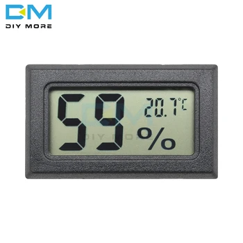 Mini Siyah Dijital lcd ekran Termometre Higrometre Sıcaklık Kapalı Uygun Sıcaklık Sensörü Nem Ölçer Cihazı