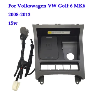 Kablosuz Şarj Volkswagen VW Golf 6 MK6 5K1 Hızlı Şarj Telefon Plakası 1 Takım ABS Plastik Malzeme Araba 15W QI 2008-2013